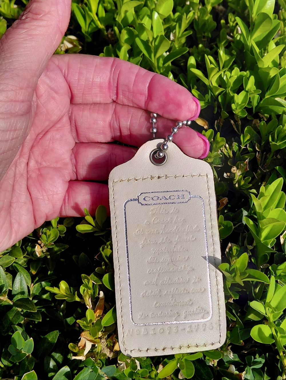 Coach Creed Hangtag Cream